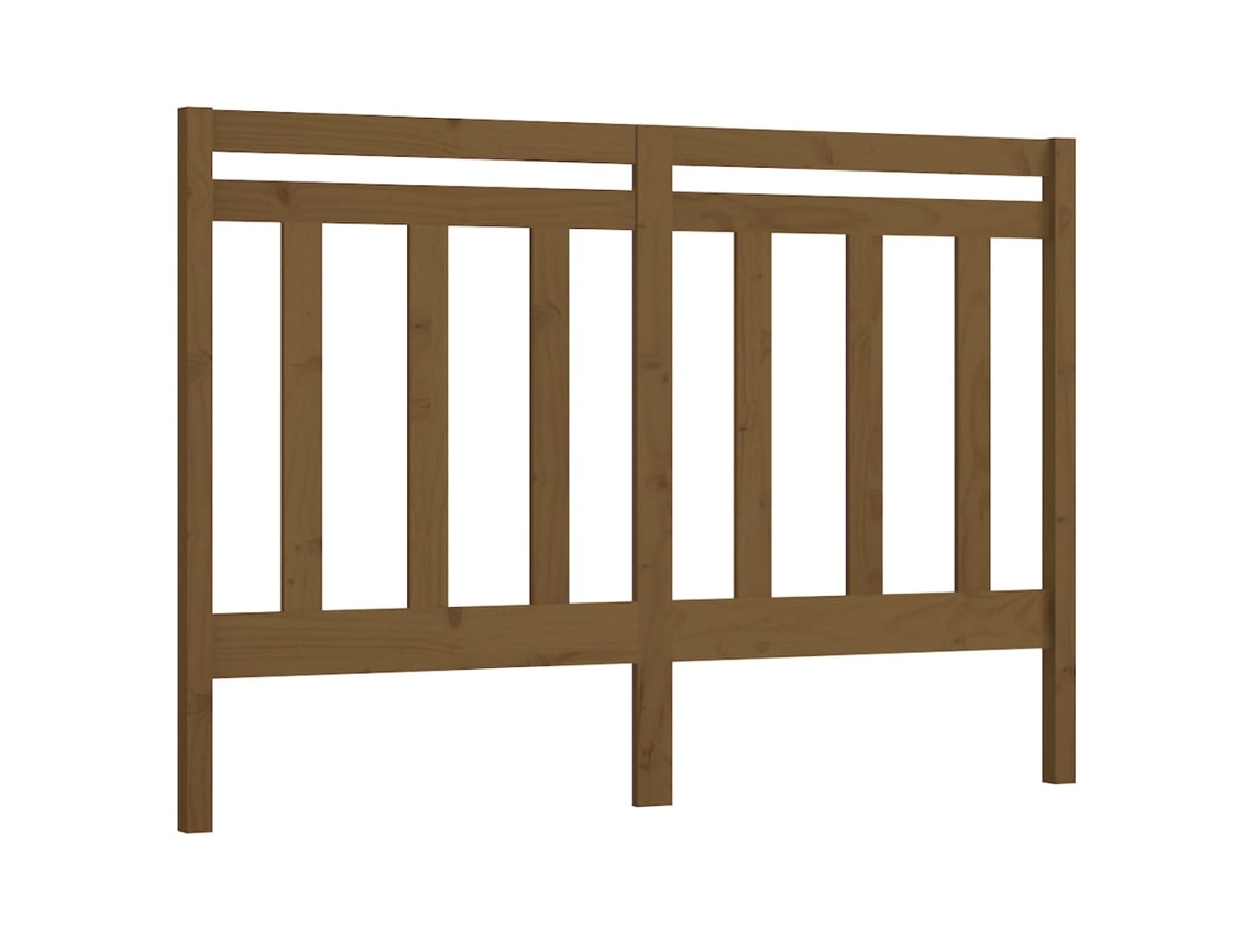 Cabeceira de cama MAISON EXCLUSIVE em pinho maciço castanho, 141x4x100 cm