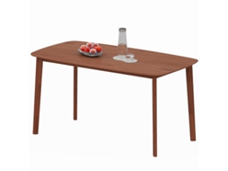 Mesa Campestre Laqueada em Madeira 150x80 Marrom VOLTEDGE