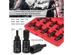 Conjunto De Chaves De Roda Laxiscreed 10 Peças 3/8" Em Aço Cromolybdeno, Universal