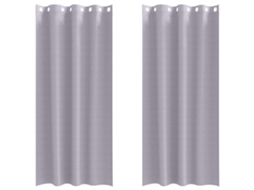 Maison Exclusive - Cortinas Blackout Com Argolas 2 Pcs Cinza Metálico 225 X 140 Cm