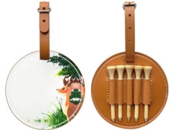 Bolsa para Tees de Golfe com estampa de Cervo olhando para o horizonte, preta | S/MARCA