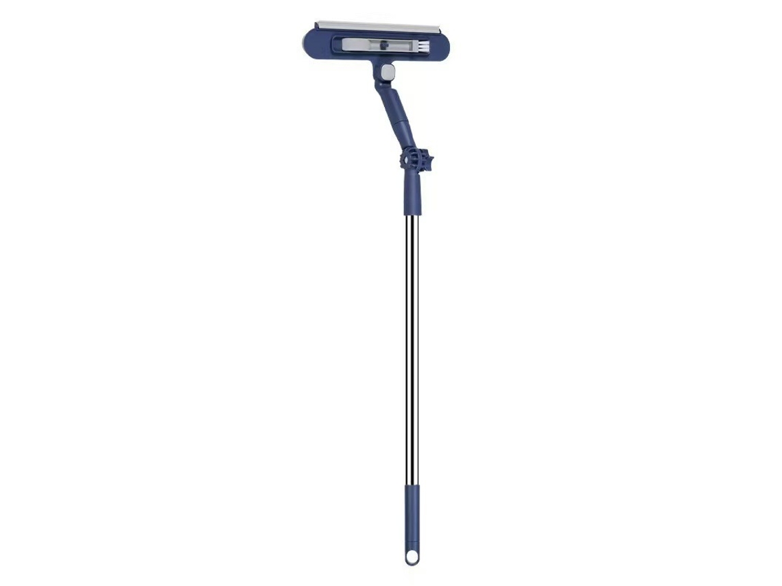 Raspador De Janelas Telescópico Extensível De 120 Cm, Limpador De Janelas Rotativo Com Escova De Limpeza Integrada.