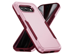 Capa Protetora De Pc Tpu De Nível Militar Para Google Pixel 9a - Rosa Rosa