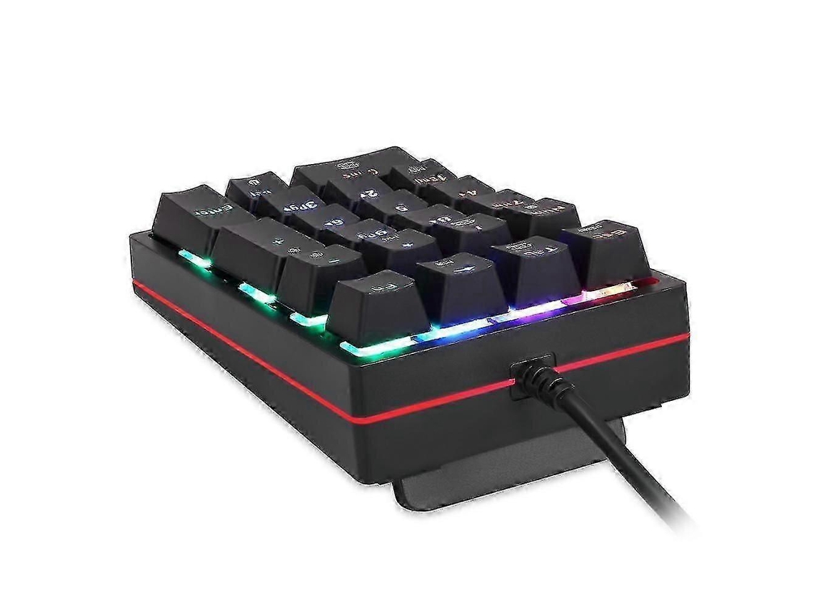 Mini Teclado Numérico Com Luz De Fundo E Teclas Mecânicas Com Fio. Everley891