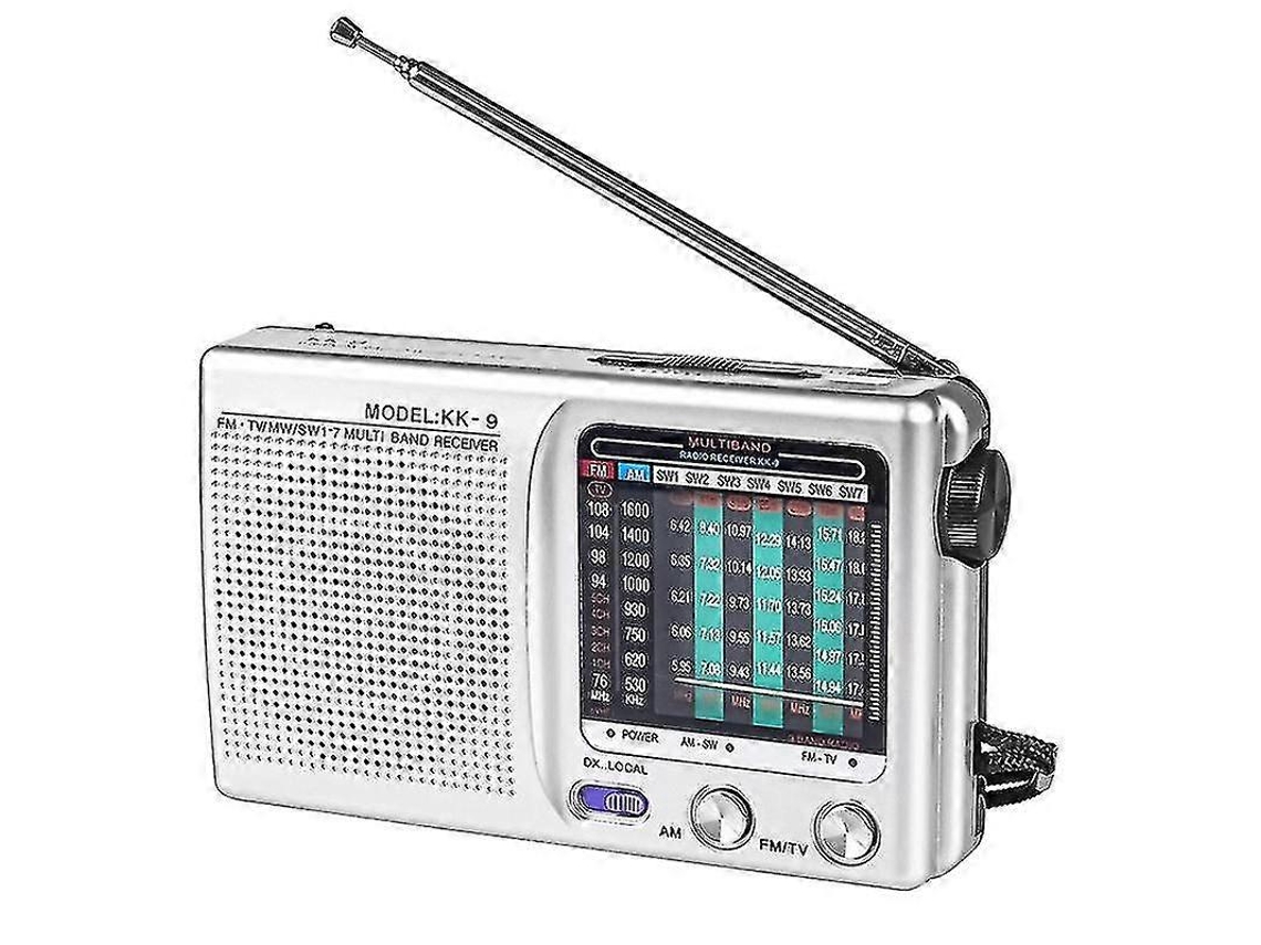 Rádio Portátil Am/fm/sw Operado Por Alto Falante Com Entrada Para Fone De Ouvido Para Uso Interno, Externo E De Emergência Com Olysi Shop