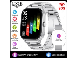 (prateado) Smartwatch Esportivo Com Chamadas Bluetooth E À Prova D'água.