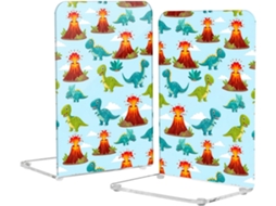 Suporte Para Livros Em Acrílico Azul Com Desenho De Dinossauro, Transparente, Ideal Para Escritório Ou Casa Organizador