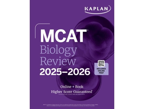 Livro MCAT Biology Review 2025-2026 de Kaplan Test Prep (Inglês)
