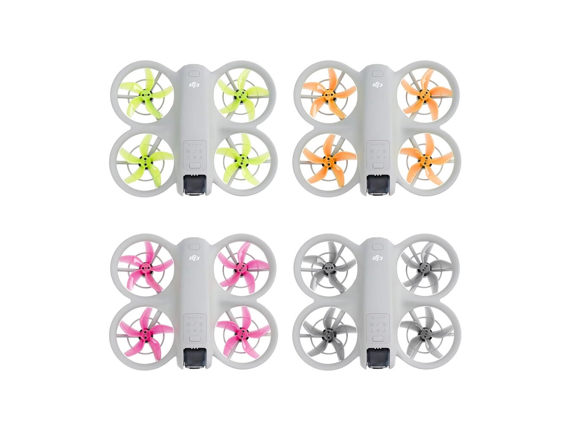 Hélices Leves e Coloridas de 5 Pás, Cor de rosa, da Rcstq, para Drone Quadricoptero Dji Neo / Neo 2. MDUG