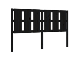 Cabeceira de Cama 155,5x4x100 Cm Pinho Maciço Preto MAISON EXCLUSIVE