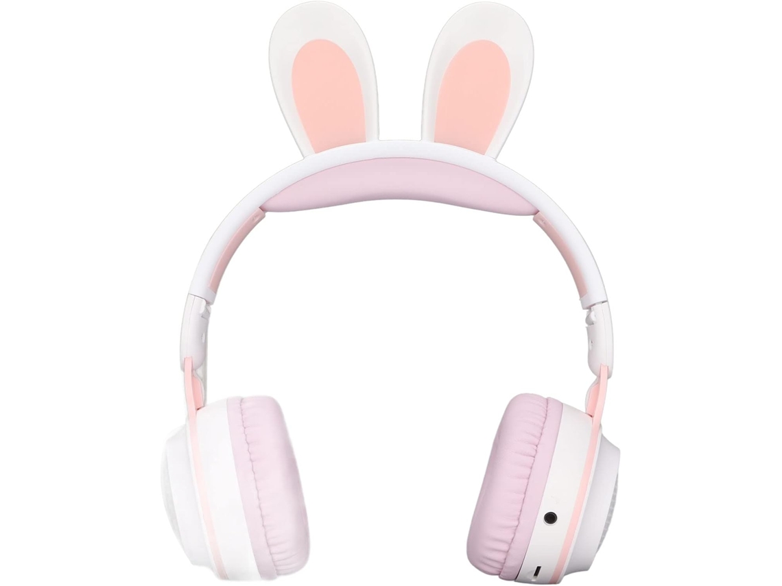 Fones De Ouvido Sem Fio Com Orelhas Coelho, Luzes Led Coloridas, Dobráveis, Ideais Para Aprendizado Online, Para