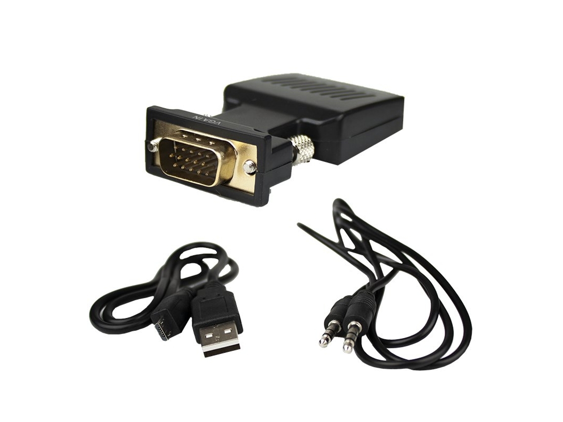 Adaptador Vga Para Hdmi Com Entrada De Áudio De 35 Mm*