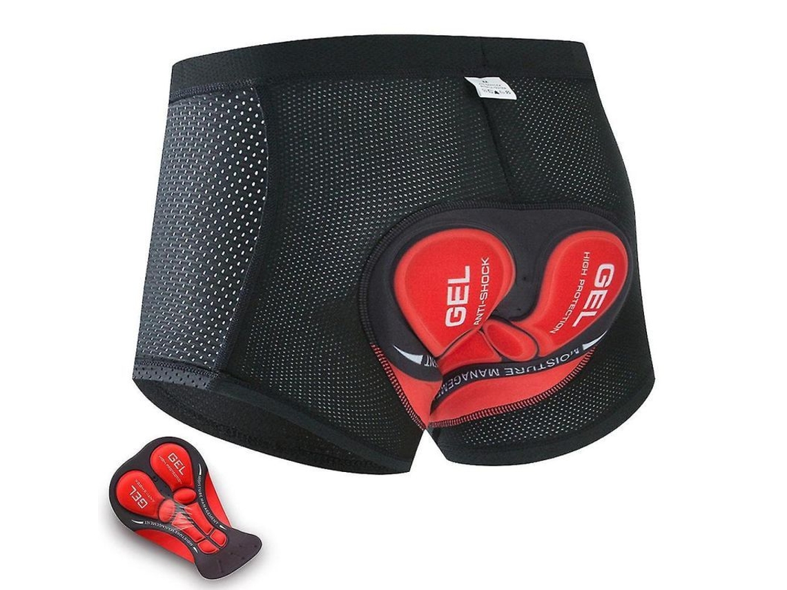 Shorts de Ciclismo MARCA com acolchoado 3D e transpiração XL vermelho