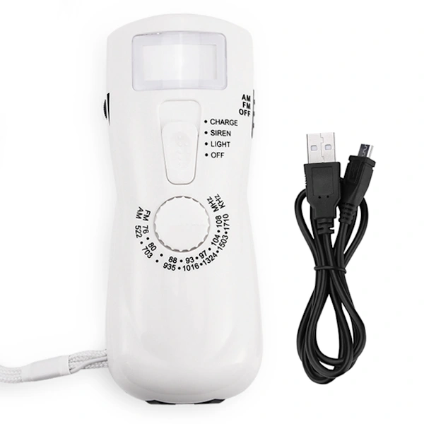 Rádio de emergência AQUAFORGE solar 2000mah com manivela, am/fm/wb, multifuncional, lanterna e carregador portátil