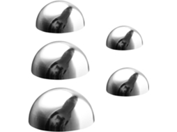 Kichouse Esfera Decorativa com Design Refletivo, Kit de 5 Peças, Aço Inoxidável, para Jardim Externo com Estrutura CHABERLU