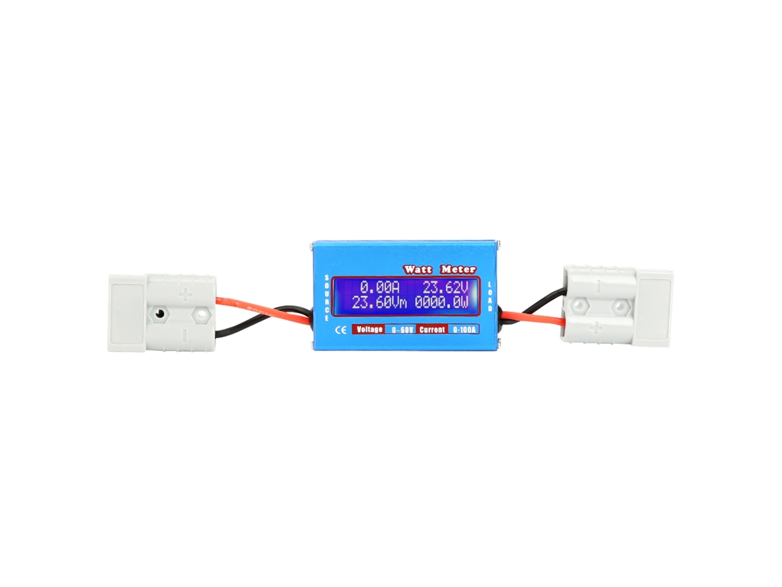 Analisador de potência CC de alta precisão 0-100A 0-60V: Medidor de watts, tensão, amperagem e energia