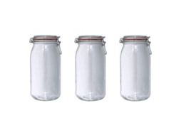 Conjunto De 3 Potes De Vidro 908378 (3 L)