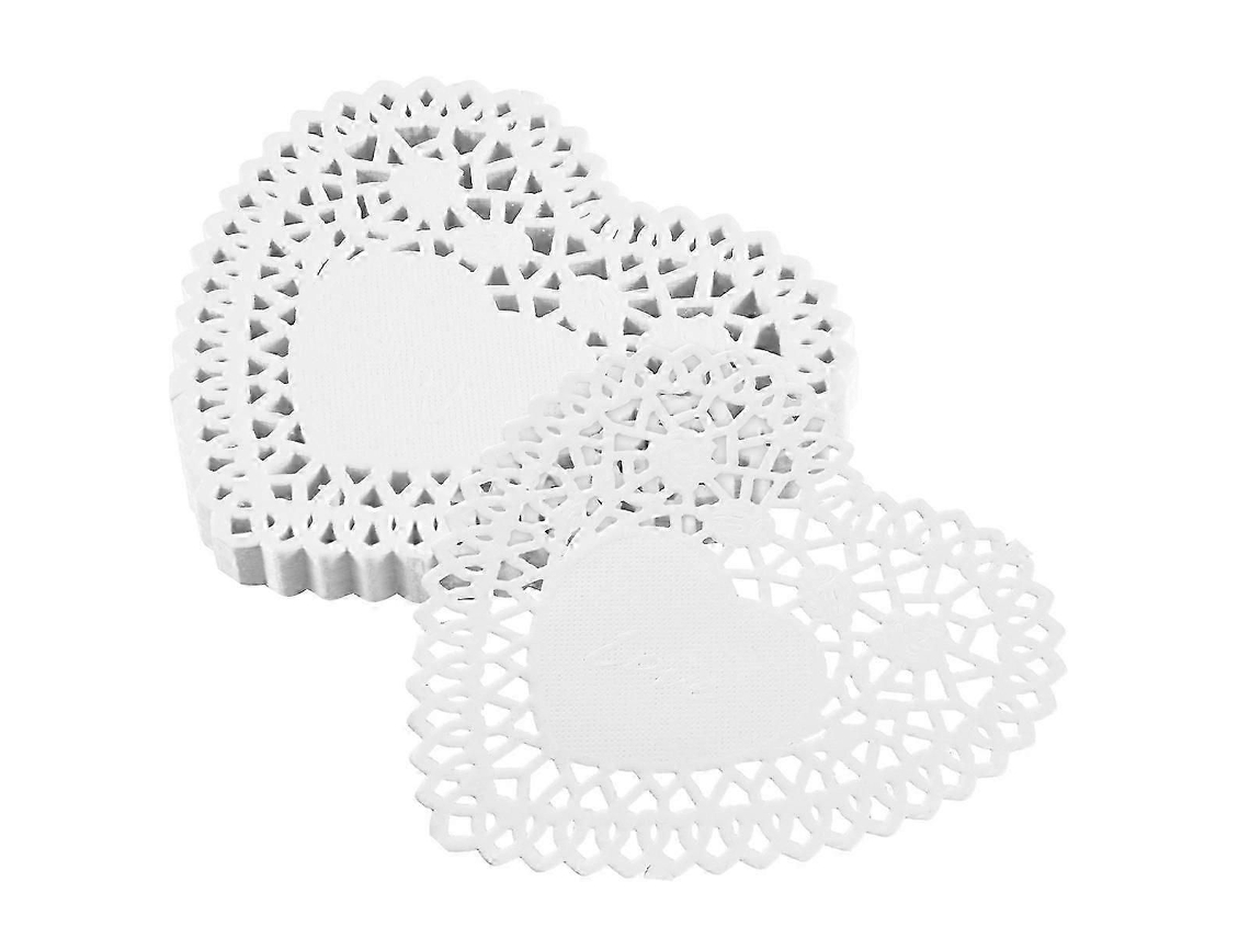 100 Unidades De Rendas De Papel Em Formato De Coração, 4 Polegadas, Para Artesanato E Scrapbooking