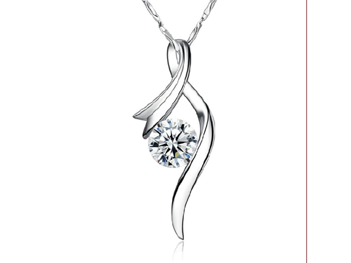 Pingente De Prata Vintage Com Cristal Natural