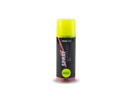 Tinta Spray Acrílica Amarela Fluorescente 200Ml