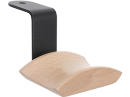 Suporte De Parede Minimalista E Elegante Em Alumínio Marrom Madeira Para Fones Ouvido Computador, Versátil E Compatível