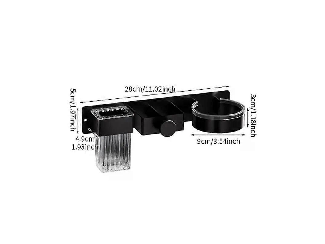 Suporte de Parede para Secador Cabelo, Organizador Chapinha Banheiro, Adesivo Cab Elo e Escova Cabelo. GOKOCO