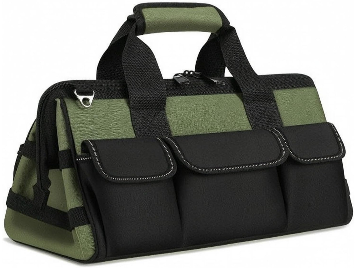 Bolsa Multifuncional Para Ferramentas Com Vários Compartimentos, Resistente E Prática, Em Tecido Oxford, Com Zíper E