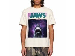 Rockinstone Jaws Movie Adventures Solid Natural Adult T-shirt Size:xl