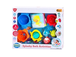 Conjunto De Brinquedos De Banho Play Splashy Brinquedos De Banho Coloridos Com 8 Peças