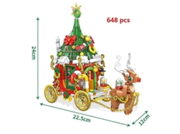 Rvore De Natal Papai Noel Rena Meia De Natal Casa Torre Blocos De Montar Cidade Casa De Inverno Carro De Natal Brinquedos Modelo Presentes Hengjian
