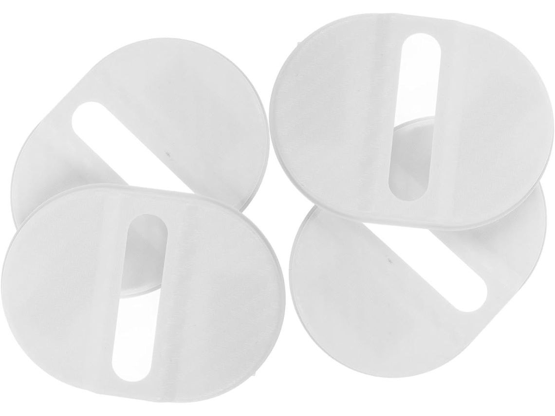 Conjunto De 4 Peças De Capas De Plástico Branco Para Fechaduras De Portas De Carro, Resistentes Ao Desgaste.