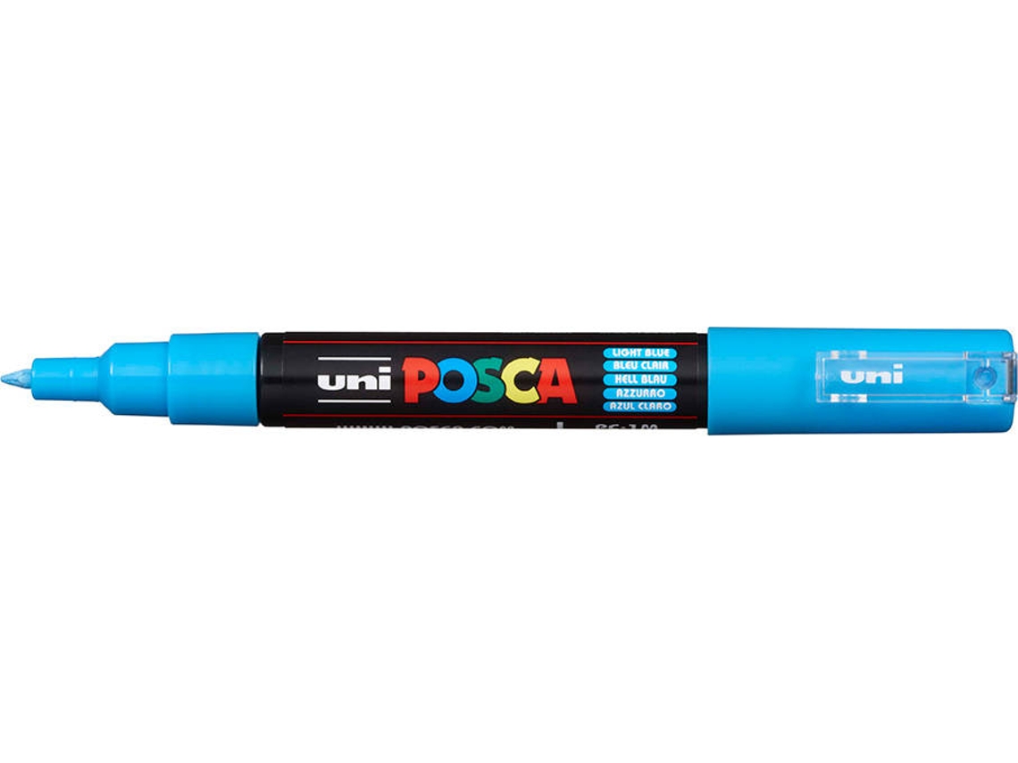 Marcador POSCA PC-1MC Ponta Redonda Extrafina Azul Claro (Ponta de 0,7 a 1 mm)