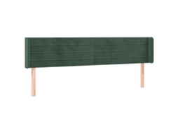 Headboard, Headboards Vidaxl Verde Veludo (163 X 16 X 78/88 Cm)