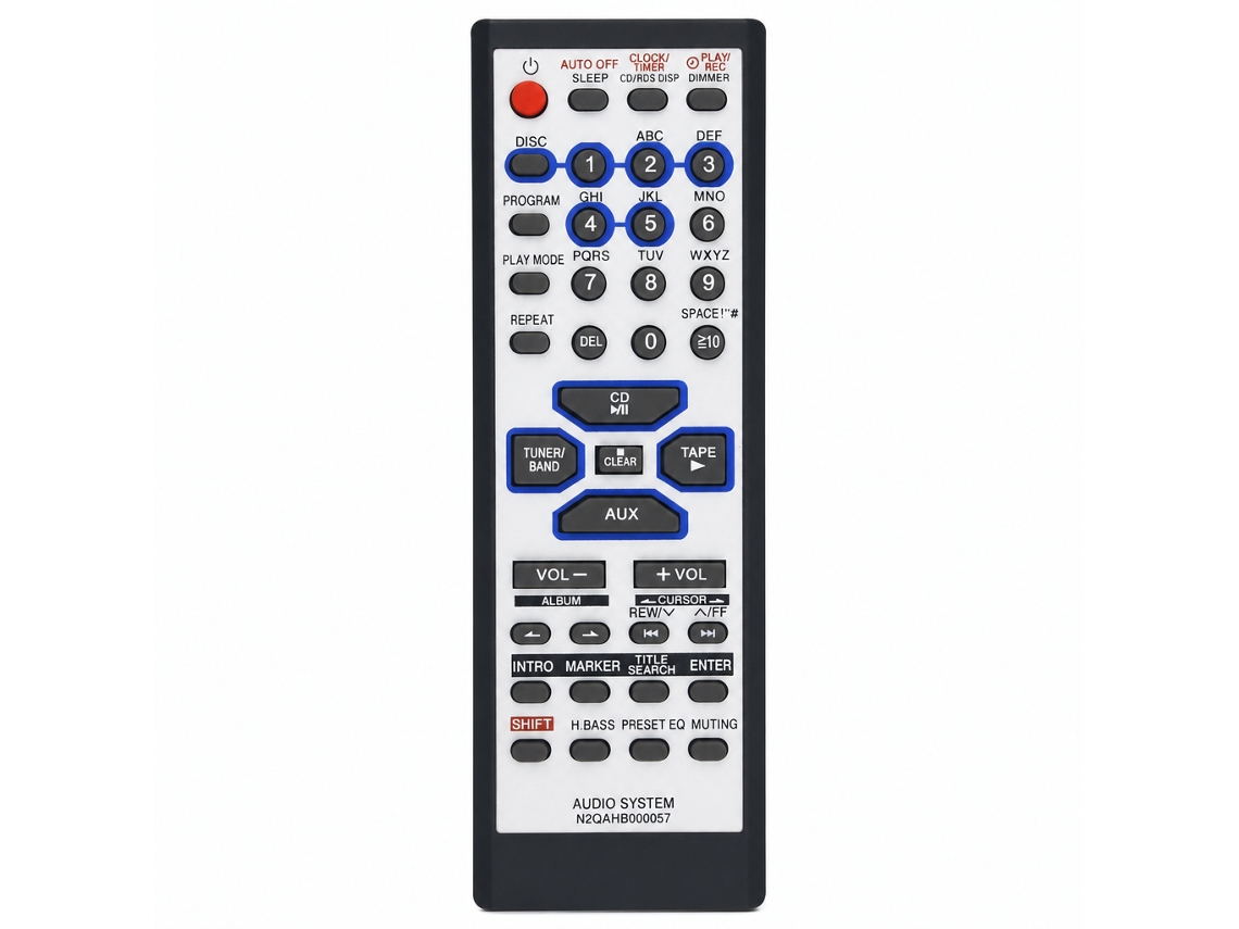 Comando À Distância Para Sistema De Áudio Panasonic N2qahb000057, Compatível Com Sc-ak330, Sc-ak333 E Sc-ak230_zhd