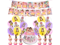 Decoração Para Festa Infantil Roblox Banner Toppers De Bolo Balões