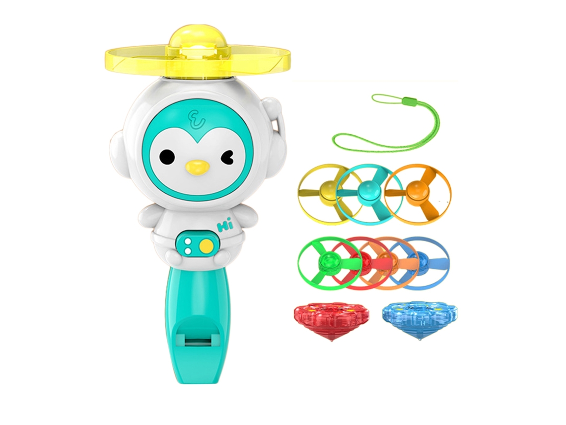 Mali peça de Sopro Libélula de Bambu Plástico Brinquedo Infantil Externo Iluminado para Crianças Azul
