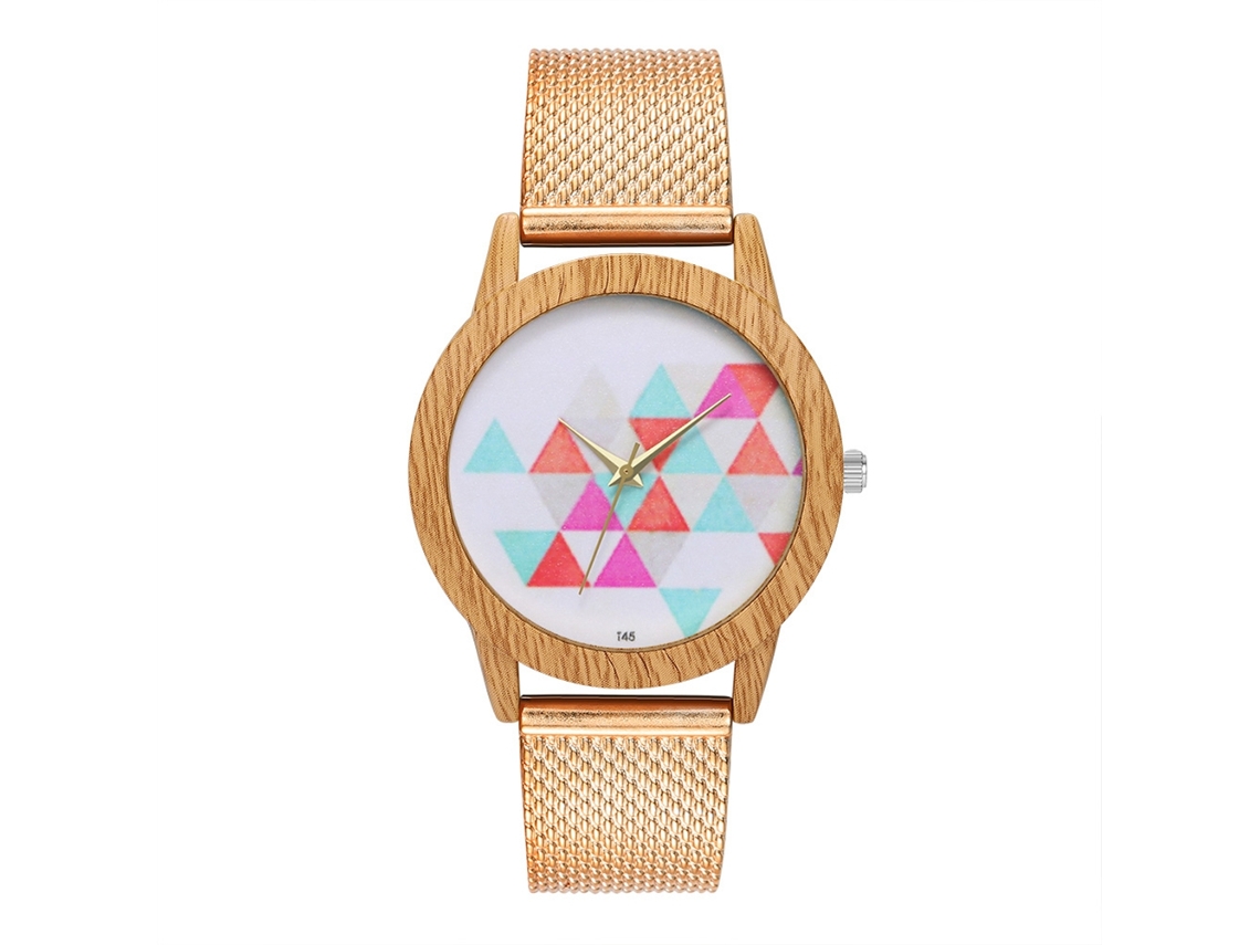 Reloj De Pulsera De Cuarzo Con Correa De Malla Zhoulianfa Moda Unisex (oro Rosa)