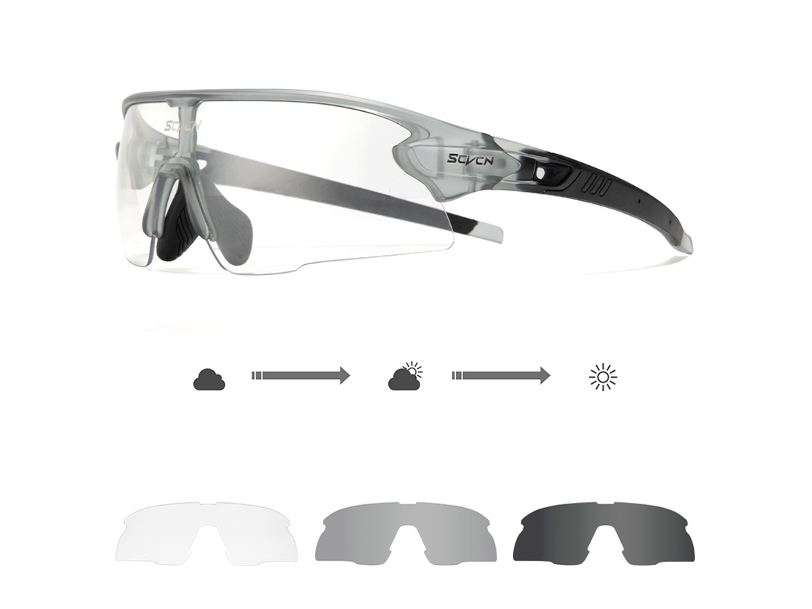 Óculos De Sol Fotocromáticos Para Ciclismo, Resistentes Ao Vento Para Bicicletas De Estrada, Óculos De Grau Para Corrida.