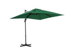 Crank Garden Parasol 2,5x2,5 M com Rotação de 360° e Sombrinho Ajustável. Verde Ge