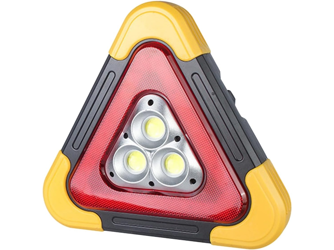 Sinalização Triangular de Obras na Via para Motoristas do Caminhão e Assistência Rodoviária (iluminado)