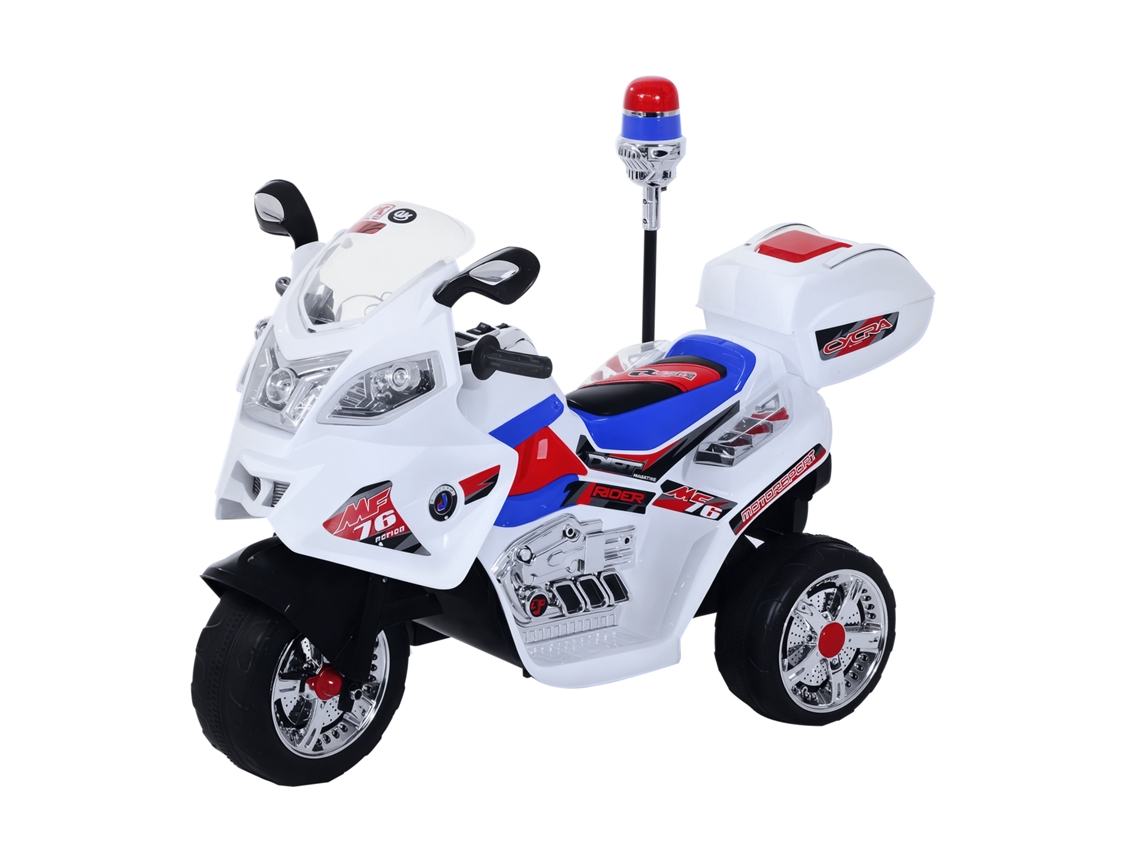 Scooter Elétrica Infantil 3 Rodas Brinquedo, Velocidade 3km/h, Luzes E Música, Crianças 3 A 5 Anos, 112×51×72,5cm