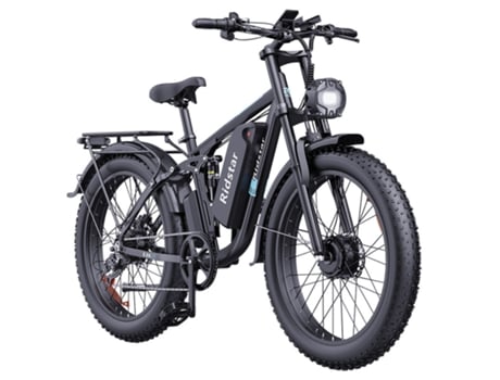 Bicicleta Elétrica Ridstar E26 Pro 1000wx2 48v 23ah Velocidade Máxima De 49km/h Autonomia De 75km Freio Hidráulico Duplo Suspensão Completa
