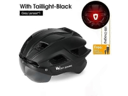 Capacete de Ciclismo com Lanterna e Óculos TAISHENGDA