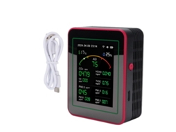 Detector De Qualidade Do Ar Co2 Tvoc Hcho Pm2.5 Temp Umidade Wifi