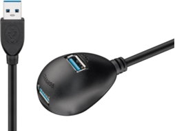 Cabo de extensão USB 3.0 superspeed Slowmoose com dock, preto