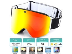 Óculos De Esqui Com Lente Polarizada De Dupla Camada Magnética, Óculos Antiembaçante Uv400 Para Esqui E Snowboard, Óculos De Esqui Para Homens E Mulhe