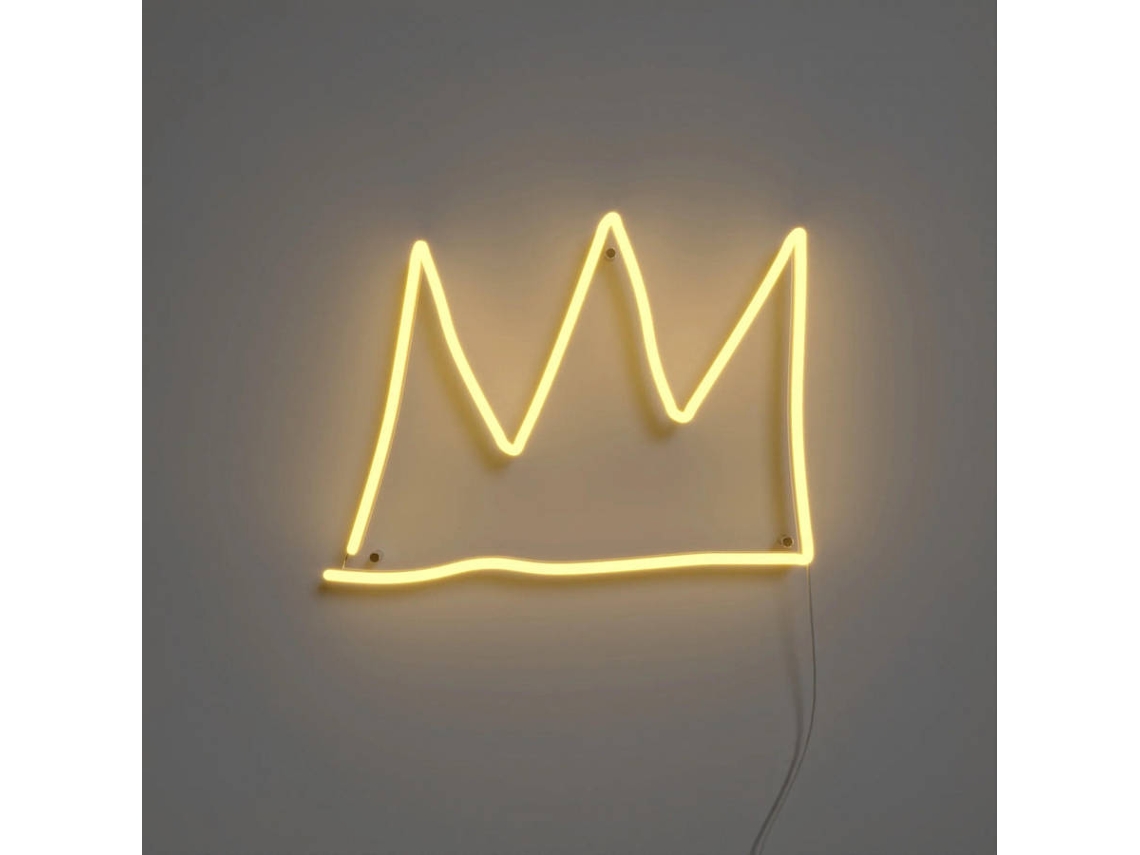 Placa de Neon LED YELLOWPOP Jean Basquiat - Crown