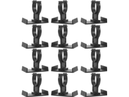 Conjunto De 10 Deslizadores Para Apoio Pés Cadeiras Jogos E Escritório, Em Plástico Preto, Duráveis E Compatíveis Com