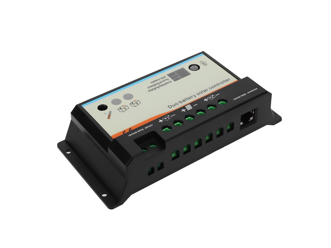 Controlador de Carga Solar para Duas Baterias com Led
