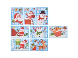 8pcs adesivo de natal boneco de neve DIY para janela vidro decorativo sala de estar PVC